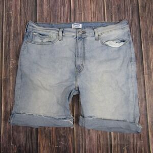 Denizen Levi's Shorts Mens 38 Blue Distressed Denim Cuffed Casual WaterLess